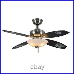 Hampton Bay Everstar II 44 in. Indoor Brushed Nickel Ceiling Fan with Light Kit