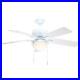 Hampton Bay Four Winds 54 in. Indoor/Outdoor White Ceiling Fan with Light Kit
