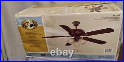 Hampton Bay Glendale 52 Indoor Oil Rubbed Bronze Ceiling Fan with Light Kit