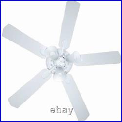 Hampton Bay Glendale 52 in. LED Indoor White Ceiling Fan with Light Kit