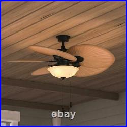 Hampton Bay Havana 48 LED Indoor/Outdoor Natural Iron Ceiling Fan withLight Kit