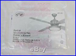 Hampton Bay Kodiak 52 in. Indoor/Outdoor Dark Bronze Ceiling Fan withlight kit
