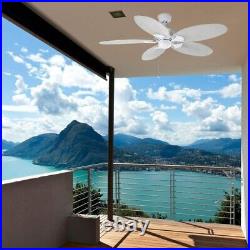 Hampton Bay Lillycrest 52 in. Indoor/Outdoor Matte White Ceiling Fan