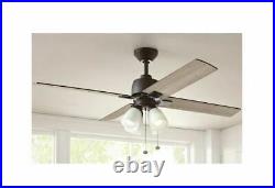 Hampton Bay Malone 54 in. LED Oil-Rubbed Bronze Ceiling Fan with Light Kit
