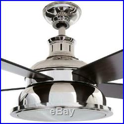 Hampton Bay Marlton 52 in. Indoor Liquid Nickel Ceiling Fan with Light Kit