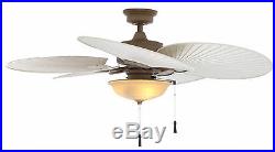 Hampton Bay Modern Outdoor Indoor Ceiling Fan Light Kit Shade Fixture Pull Chain