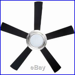Hampton Bay Mondrian 52 Indoor Brushed Nickel Ceiling Fan withLight Kit-Remote C