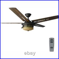 Hampton Bay Pendleton 52'' LED Indoor Oil Rubbed Bronze Ceiling Fan with Light Kit