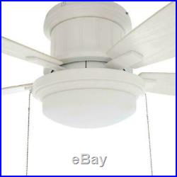 Hampton Bay Roanoke 48 LED Indoor/Outdoor Matte White Ceiling Fan with Light Kit