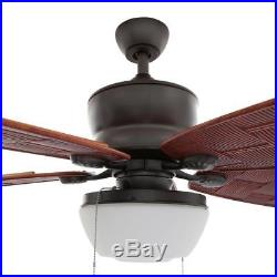 Hampton Bay Rocio 60 in. Natural Iron Indoor/Outdoor Ceiling Fan with Light Kit