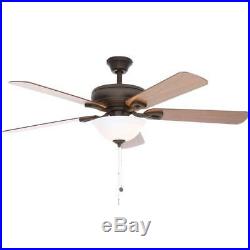 Hampton Bay Rothley 52 in. Indoor Oil-Rubbed Bronze Ceiling Fan with Light Kit