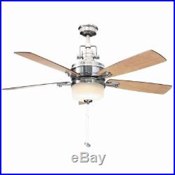 Hampton Bay Sedalia II 52 in. Indoor Brushed Nickel Ceiling Fan with Light Kit