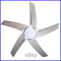 Hampton Bay Sidewinder 54 Indoor Brushed Nickel Ceiling Fan Light Kit & Remote