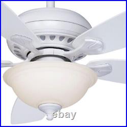 Hampton Bay Southwind Light Kit Reversible 52 in. LED Matte White Ceiling Fan