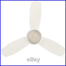 Hampton Bay Sovana 44 in. Indoor White Ceiling Fan with Light Kit and Remote