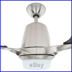 Hampton Bay Stylique II 56 in. Indoor Brushed Nickel Ceiling Fan with Light Kit