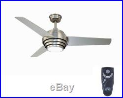 Hampton Bay Vasner 52 in. Indoor Colonial Pewter Ceiling Fan with Light Kit and