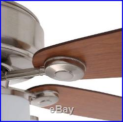 Hampton Bay Waterton II 52 In. Indoor Brushed Nickel Ceiling Fan With Light Kit