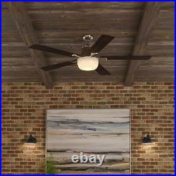Hampton Bay Winfield 54 in. Indoor Liq. Nickel Ceiling Fan withLight Kit & Remote