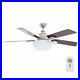 Hampton Bay Winfield 54 in. Liquid Nickel Ceiling Fan with Light Kit & Remote