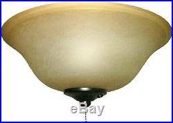 Harbor Breeze 2-Light Black/Bronze Incandescent Ceiling Fan Light Kit with