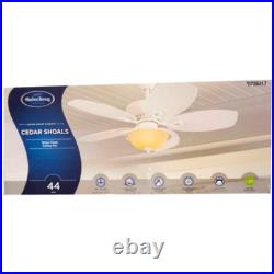 Harbor Breeze 44 Cedal Shoals Ceiling Fan with Light Kit White Indoor Outdoor