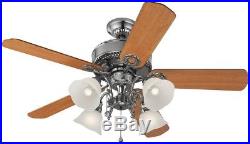 Harbor Breeze 52 Polished Pewter Ceiling Fan With Light Kit