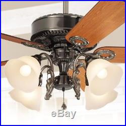 Harbor Breeze 52 Polished Pewter Ceiling Fan With Light Kit