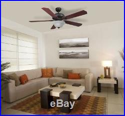 Harbor Breeze 52-in Oil Rubbed Bronze Ceiling Fan With Light Kit And Remote