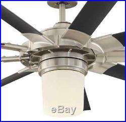 Harbor Breeze 72in Brushed Nickel Mount Ceiling Fan Light Remote Control Kit, New