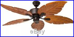 Harbor Breeze Ceiling Fan 5 Palm-Leaf Blades Oil Rubbed Bronze Outdoor Light Kit