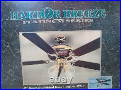 Harbor Breeze Platinum Series 52 Rosewood & Brass Ceiling Fan with Light Kit