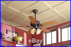 Harbor Breeze Springfield Ii Bronze Indoor Ceiling Fan with Light Kit 52-in NEW