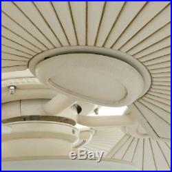 Havana Ceiling Fan Tropical Style 48 in. LED Vintage White Light Kit Palm
