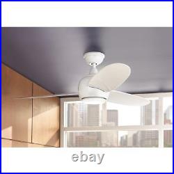 Hedley 54 in. Integrated LED Indoor White Ceiling Fan with Light Kit By Home Decor