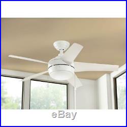 Home DC Windward 44 in. Indoor Matte White Ceiling Fan with Light Kit