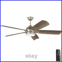Home Decorator Ceiling Fan withLight 5-Hand-Carved Wood Blade+LED Module+ight Kit