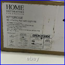 Home Decorators 52 Ceiling Fan Kitteridge LED Light Kit Medium Wood 35442-HBUM