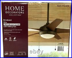Home Decorators 52 Ceiling Fan Windward Integrated LED Light Kit Oil Rubbed