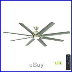 Home Decorators 72 LED Outdoor Brushed Nickel Ceiling Fan Light Kit Remote NEW