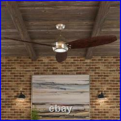 Home Decorators Aero Breeze 60 In. In/Outdoor B. Nickel Fan withLight Kit & Remote