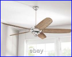 Home Decorators Altura 68 Polished Nickel Ceiling Fan Remote Control Light Kit