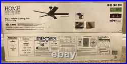 Home Decorators Avonbrook 56 in. Bronze Ceiling Fan with LED Light Kit, Remote NEW