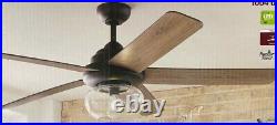 Home Decorators Avonbrook 56-inch LED Ceiling Fan withLight Kit & Remote Bronze