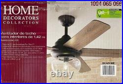 Home Decorators Avonbrook 56-inch LED Ceiling Fan withLight Kit & Remote Bronze