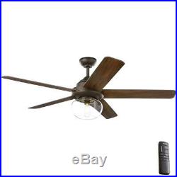 Home Decorators Avonbrook LED Bronze Ceiling Fan with Light Kit Remeote Cont 56