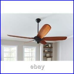 Home Decorators Ceiling Fan 29.50x68 Matte Black withRemote+DC Motor Light Kit