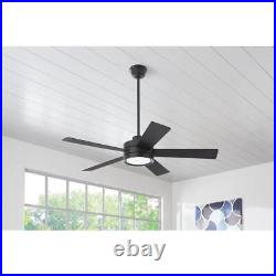 Home Decorators Ceiling Fan 56 Integrated LED Indoor Matte Black with Light Kit