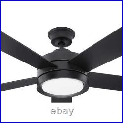Home Decorators Ceiling Fan 56 Integrated LED Indoor Matte Black with Light Kit