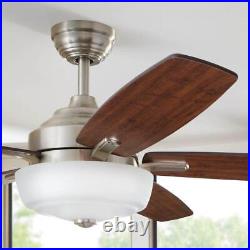 Home Decorators Ceiling Fan 60 Sudler Ridge Led With Light Kit Brushed Nickel